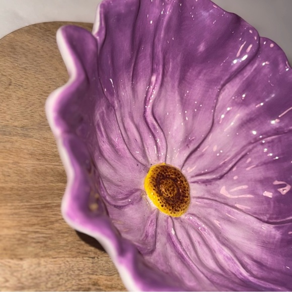 Vanson Ceramic Purple Flower Bowl - Picture 5 of 7